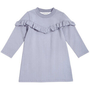 Miles The Label Organic Cotton Sweater Dress In Silver Mauve Size 5 Years $48